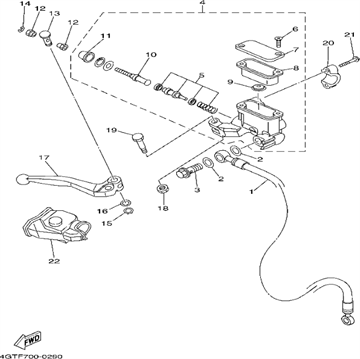 Cylinderkit master,  4SS-W0041-00 , Yamaha